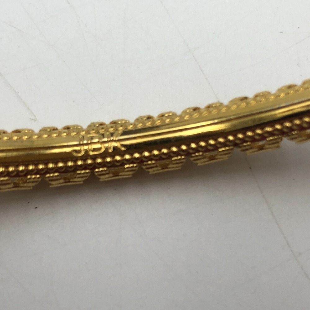 JBK Jacqueline Kennedy Gold Tone Open Work Textured Hollow Bangle Bracelet - Picture 7 of 7